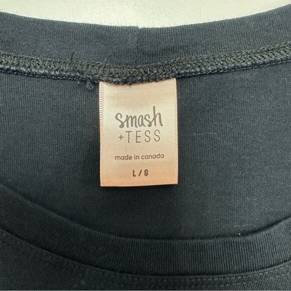 Smash + Tess black The T shirt bodysuit short sleeve cotton top bodysuit Large - Picture 2 of 7